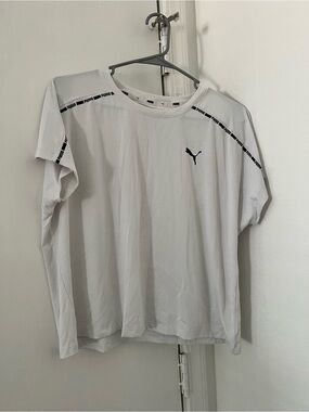 Puma White Logo Short Sleeve Tee